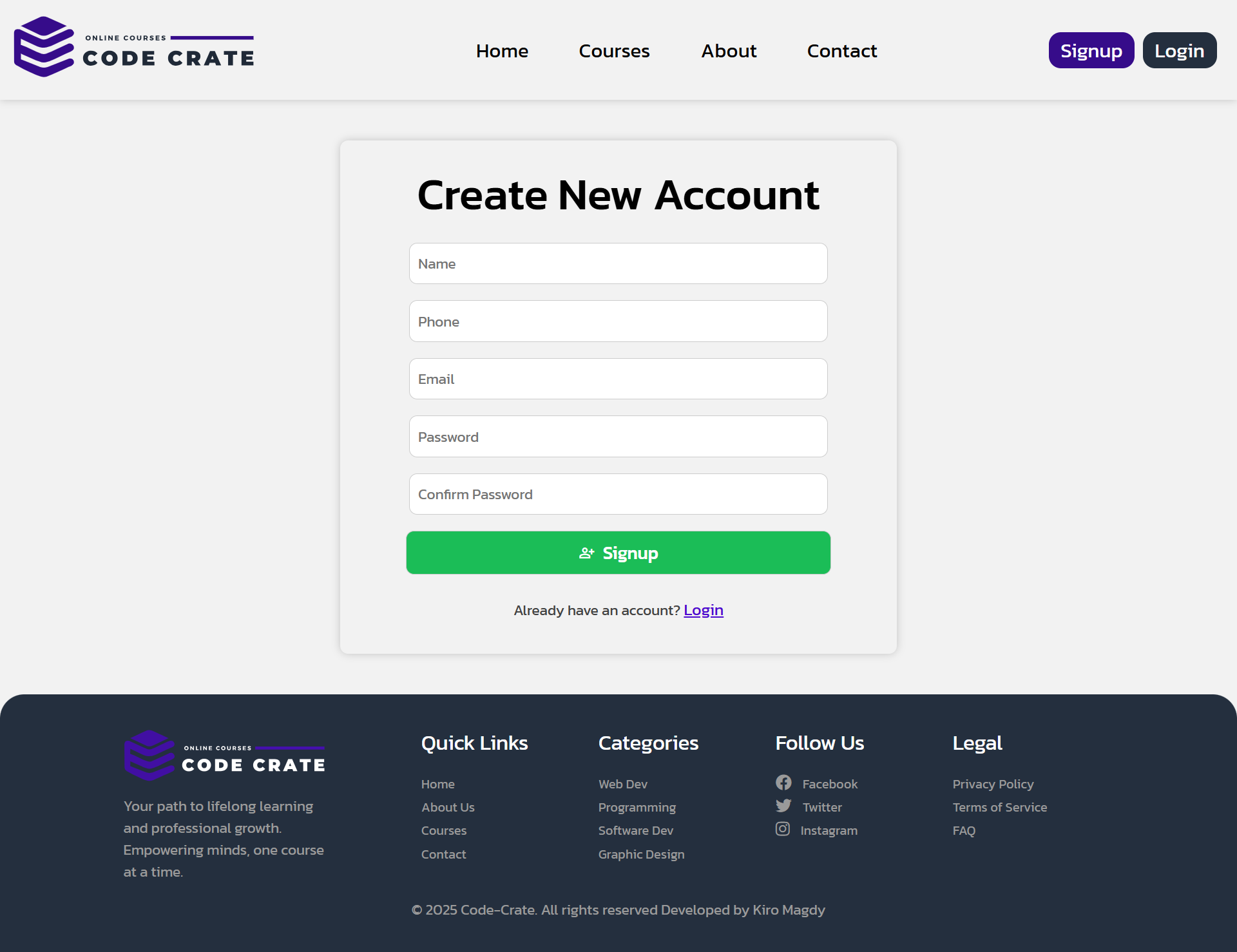 Sign Up